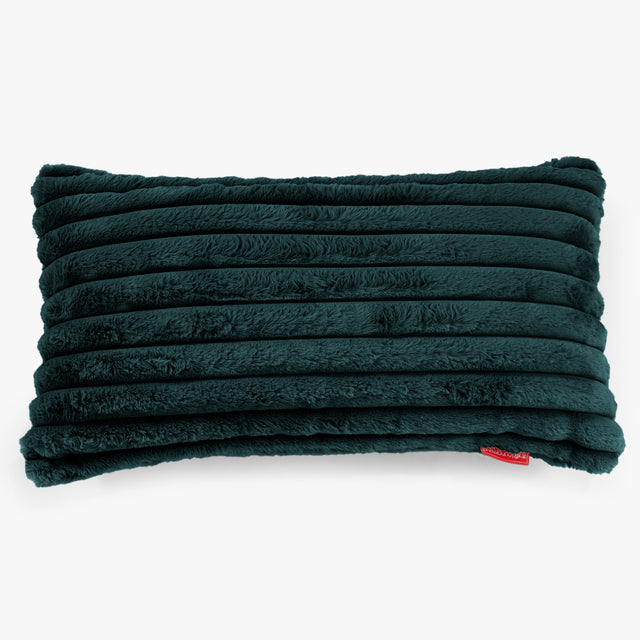 XL Rectangular Support Cushion Cover 40 x 80cm - Ultra Plush Cord Teal 01