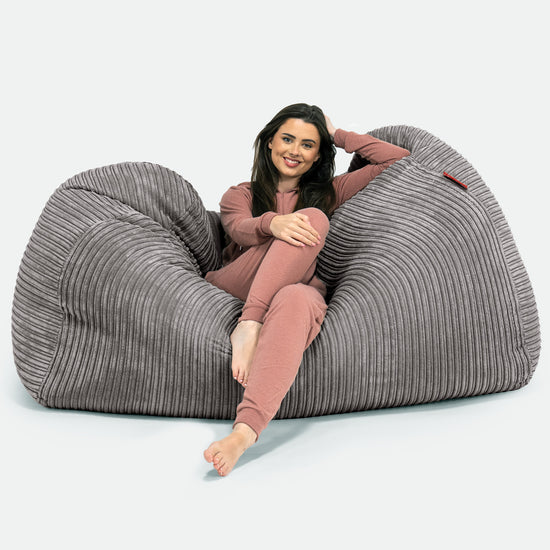 Bean Bag Sofa Hammock - Cord Graphite Grey 03