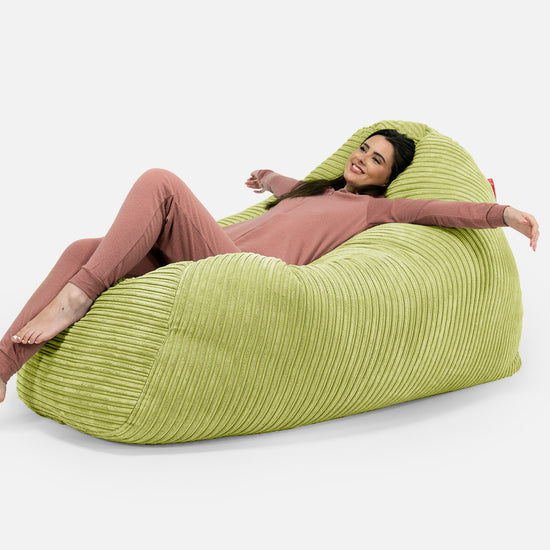 Bean Bag Sofa Hammock - Cord Lime Green 01