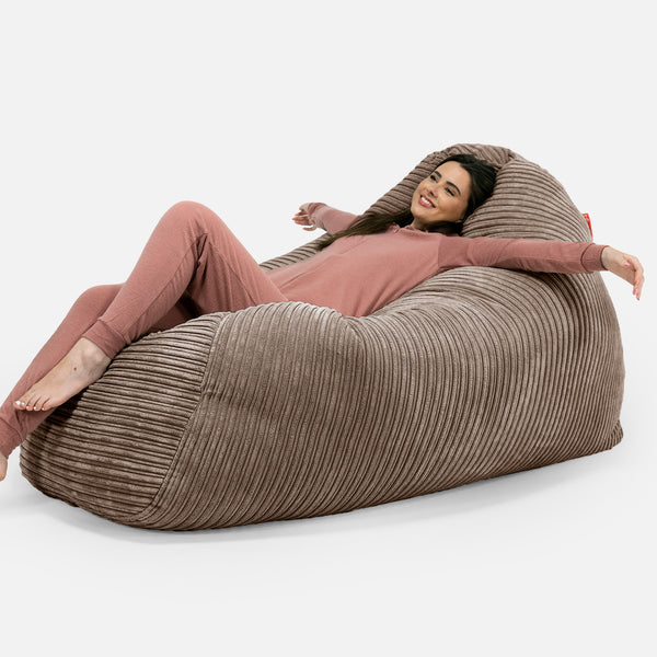 Bean Bag Sofa Hammock - Cord Mocha Brown 01