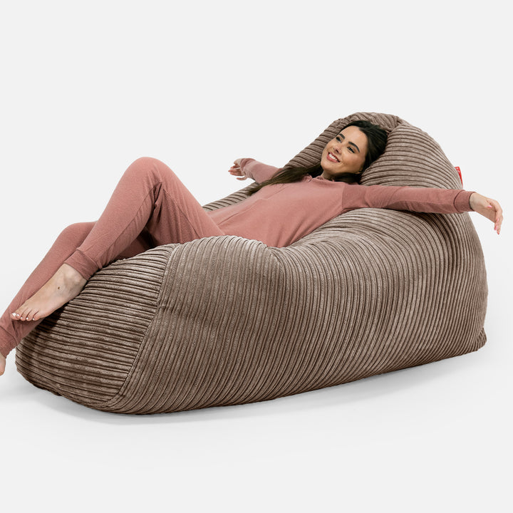 Bean Bag Sofa Hammock - Cord Mocha Brown 01