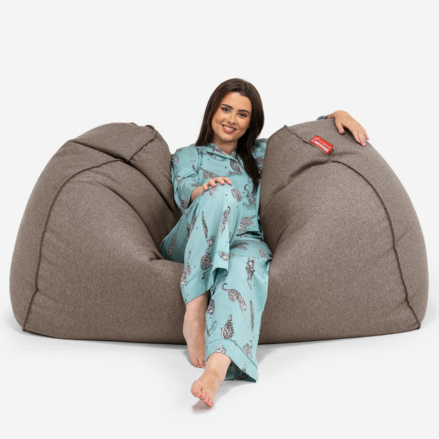 Bean Bag Sofa Hammock - Interalli Wool Biscuit 02