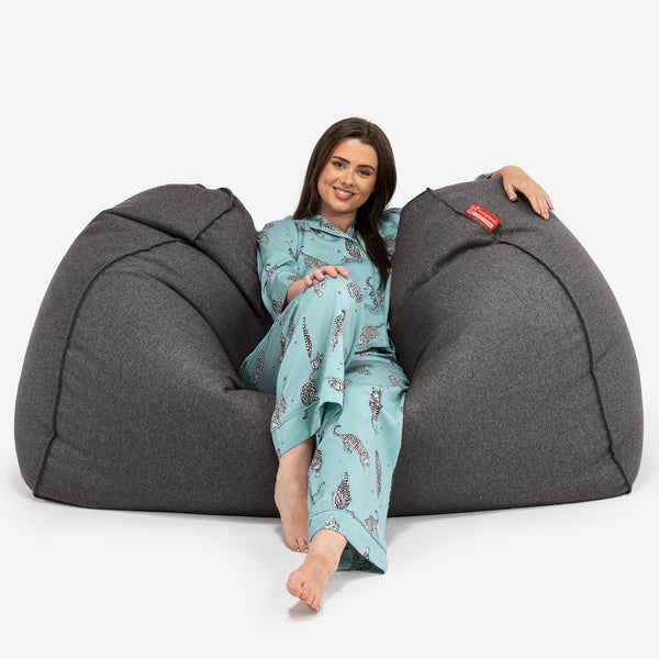 Bean Bag Sofa Hammock - Interalli Wool Grey 02