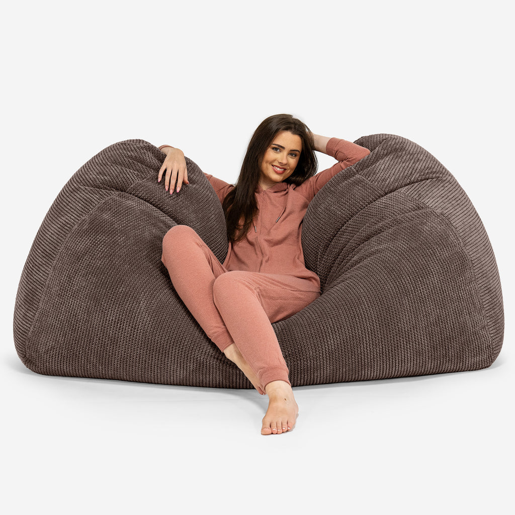 Bean Bag Sofa Hammock - Pom Pom Chocolate Brown 03
