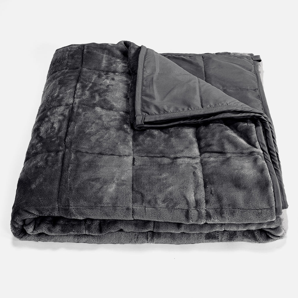Weighted Blanket for Adults - Flannel Fleece Grey 01
