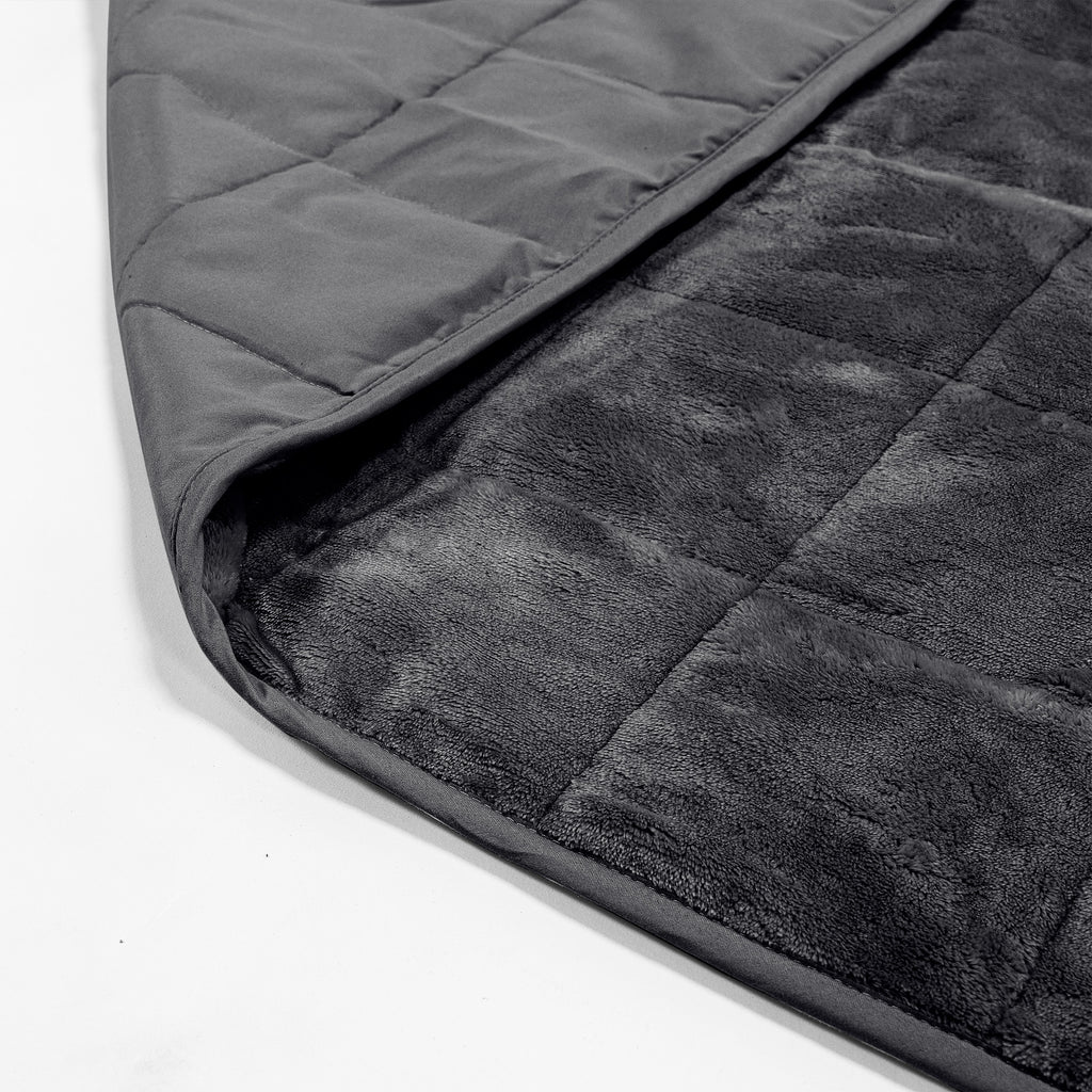 Weighted Blanket for Adults - Flannel Fleece Grey 02
