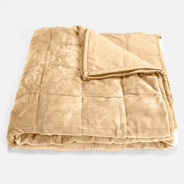 Weighted Blanket for Adults - Flannel Fleece Mink 01