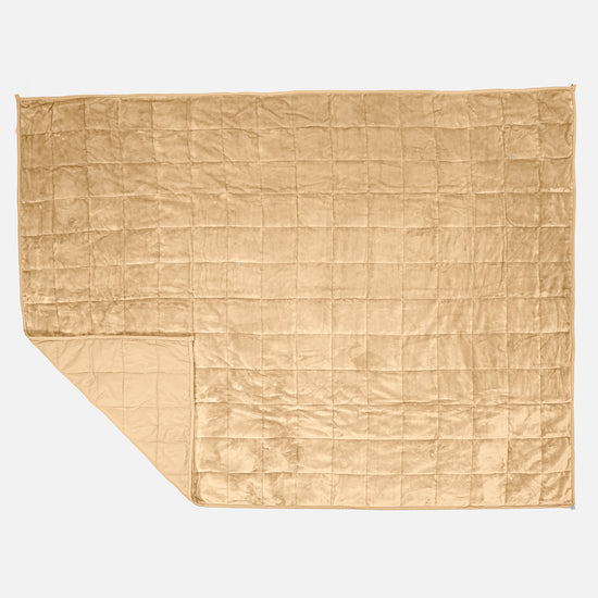 Weighted Blanket for Adults - Flannel Fleece Mink 03