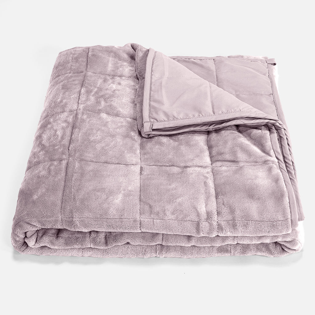 Weighted Blanket for Adults - Flannel Fleece Pale Pink 01