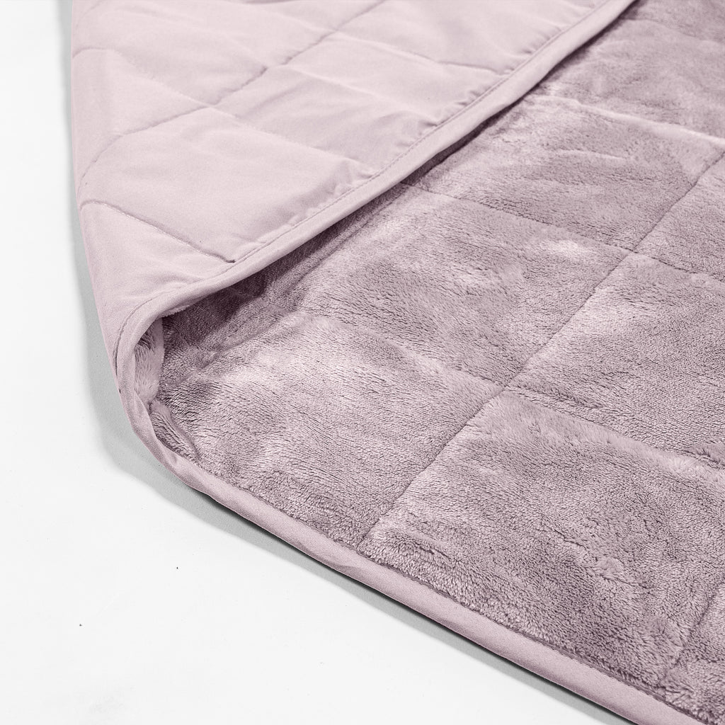 Weighted Blanket for Adults - Flannel Fleece Pale Pink 02
