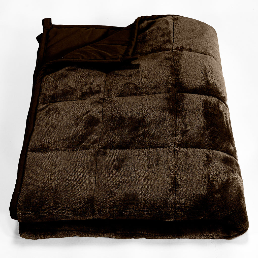 Weighted Blanket for Adults (100 x 150cm) - Flannel Fleece Taupe 01