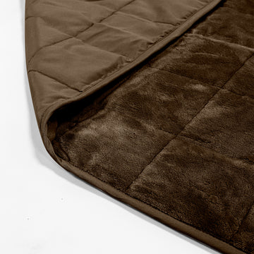 Weighted Blanket for Adults (100 x 150cm) - Flannel Fleece Taupe 02