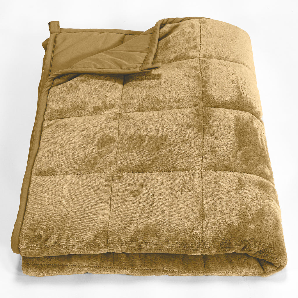 Weighted Blanket for Adults (100 x 150cm) - Flannel Fleece Mink 01