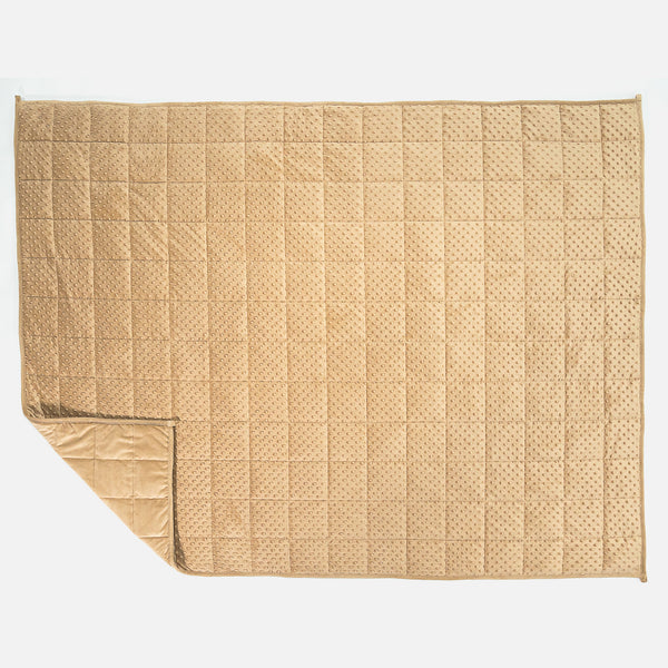Weighted Blanket for Adults - Minky Dot Cream / Mink 01