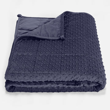 Weighted Blanket for Adults - Minky Dot Dark Blue 01