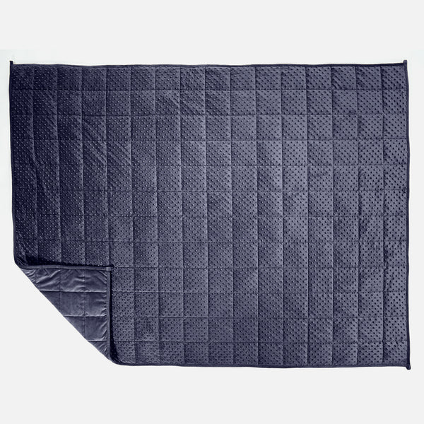 Weighted Blanket for Adults - Minky Dot Dark Blue 01