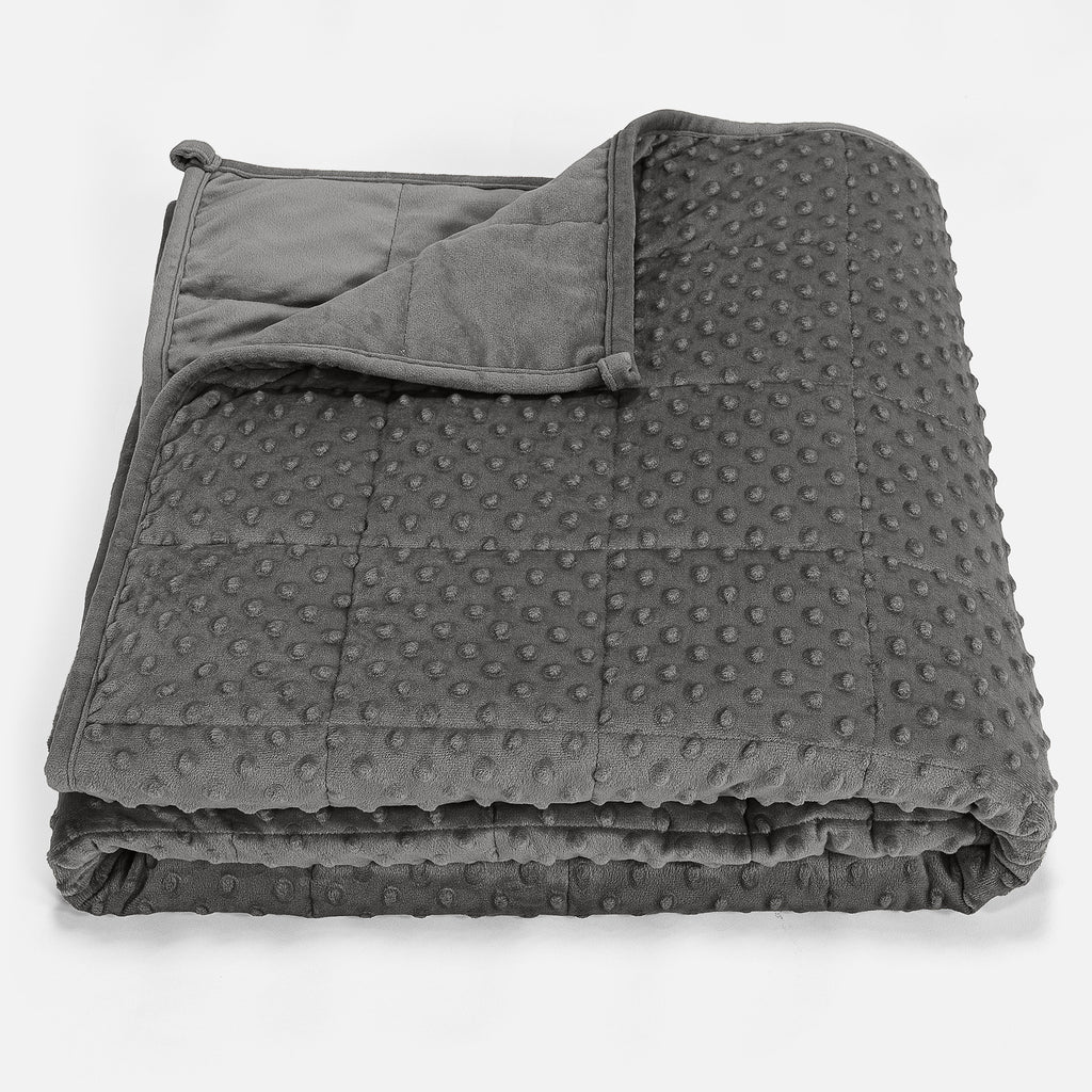 Weighted Blanket for Adults - Minky Dot Grey 01