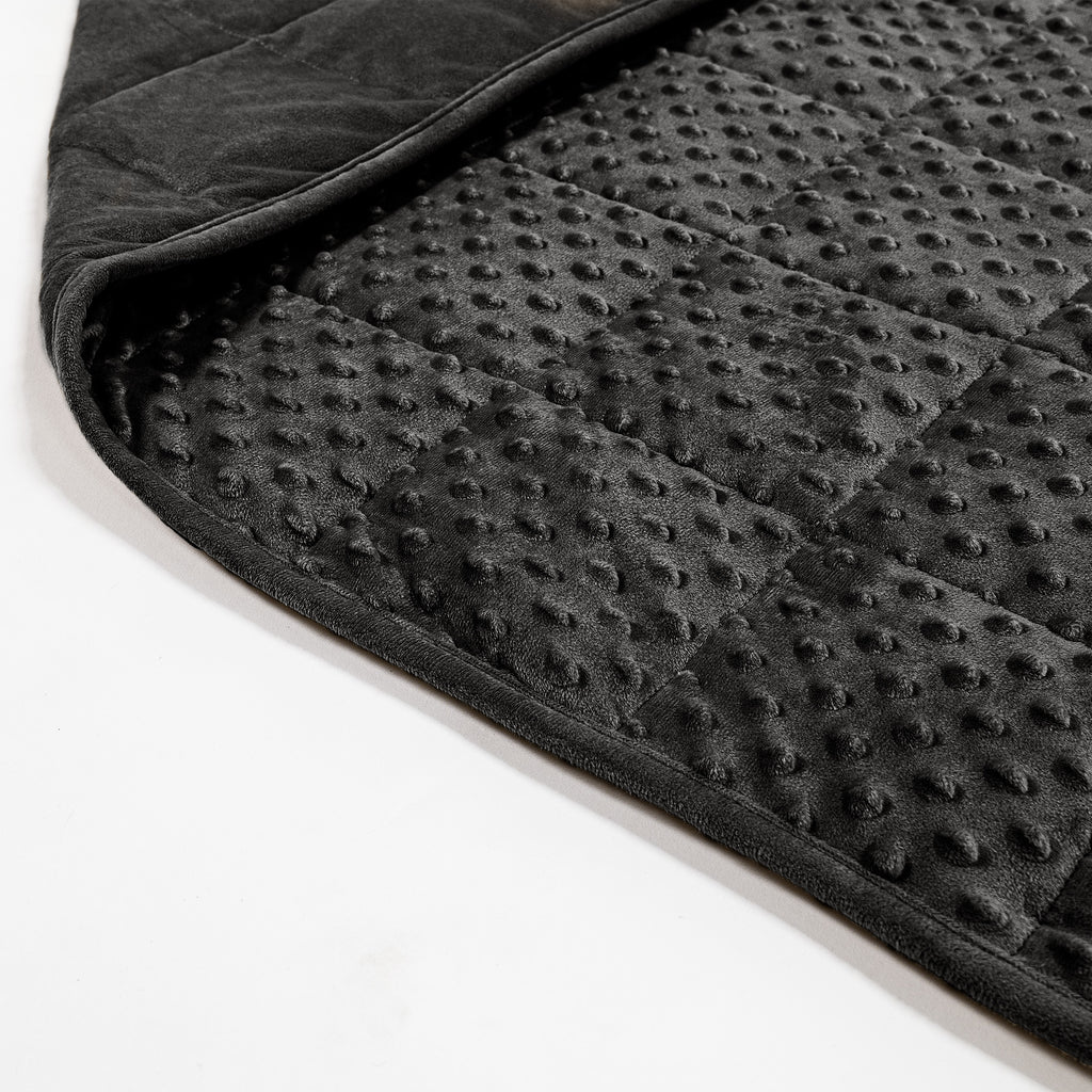 Weighted Blanket for Adults - Minky Dot Grey 02