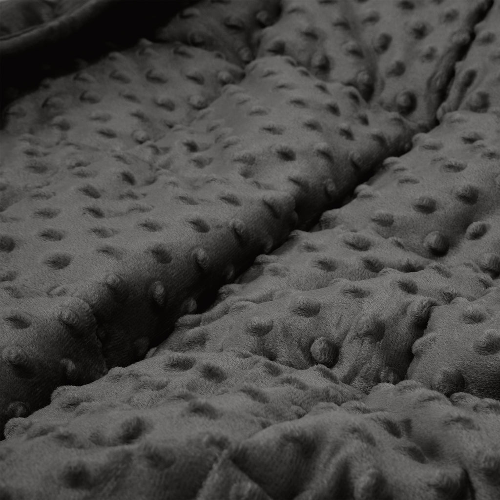 Weighted Blanket for Adults - Minky Dot Grey 04