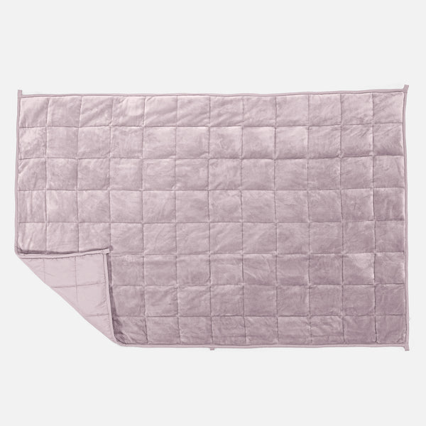 Children's Weighted Blanket - Flannel Fleece Pale Pink 01