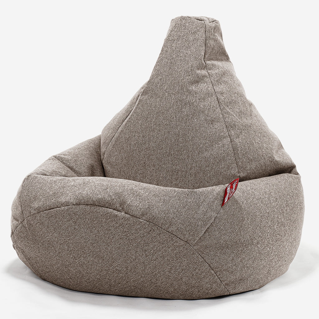 Highback Bean Bag Chair - Interalli Wool Biscuit 02