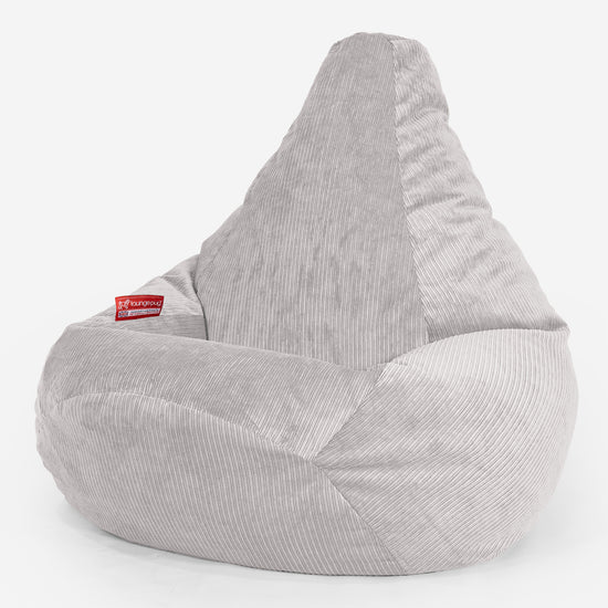 Highback Bean Bag Chair - Pinstripe Mink 02