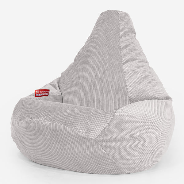 Highback Bean Bag Chair - Pinstripe Mink 01