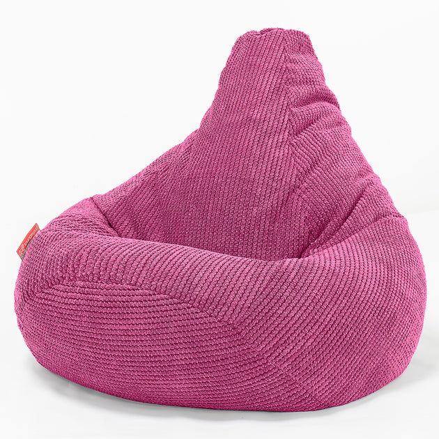 Lounge Pug Highback Gaming Bean Bag Chair Pom Pom Pink Beanbag UK– Big ...