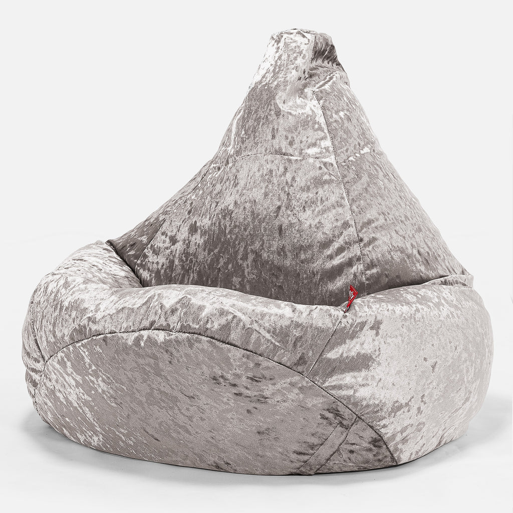 Highback Bean Bag Chair - Vintage Silver 02