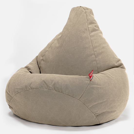 Highback Bean Bag Chair - Canvas Earth 02
