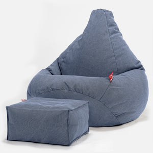 Highback Bean Bag Chair - Canvas Navy