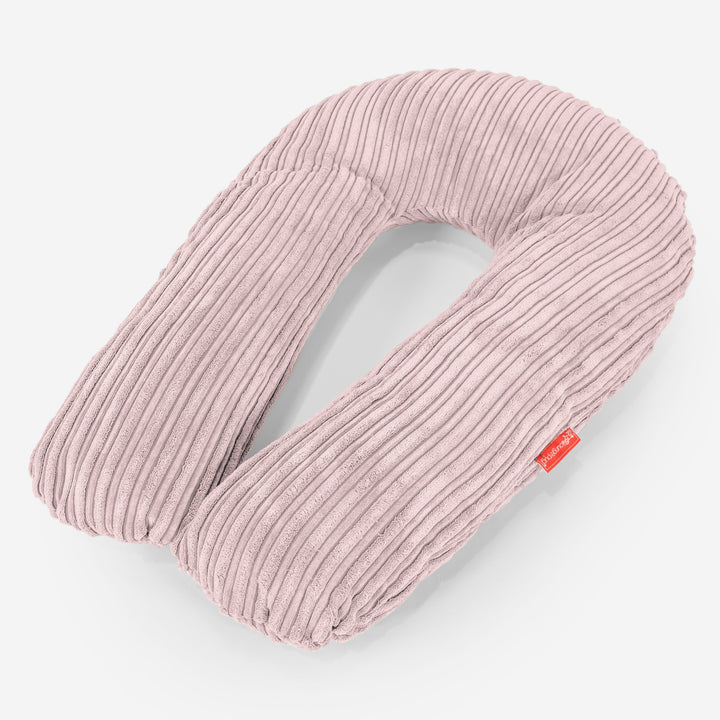 Lounge Pug Hug Pillow Cord Blush Pink U Shape Neck Pillow Support Cushion Big Bertha Original UK