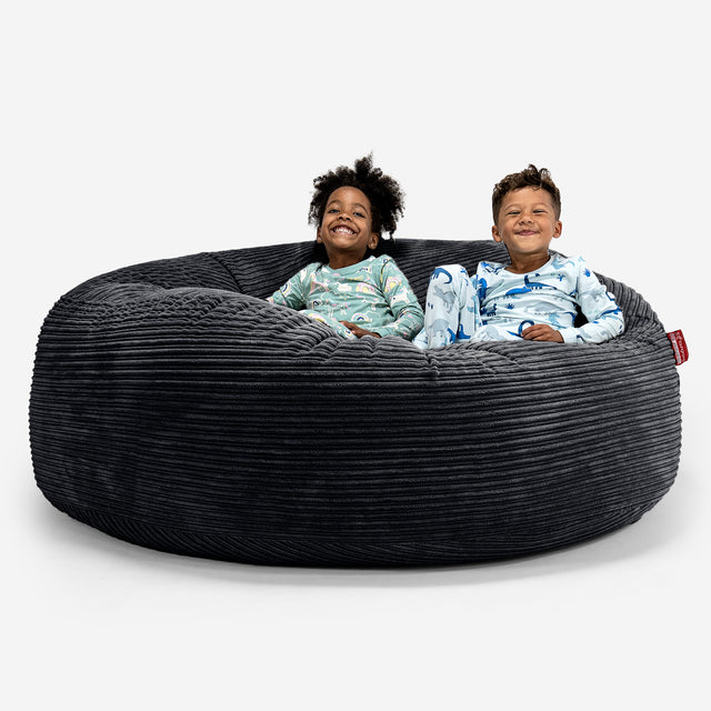 Huge Family Sized Kids' Bean Bag 2-14 yr - Cord Black 01