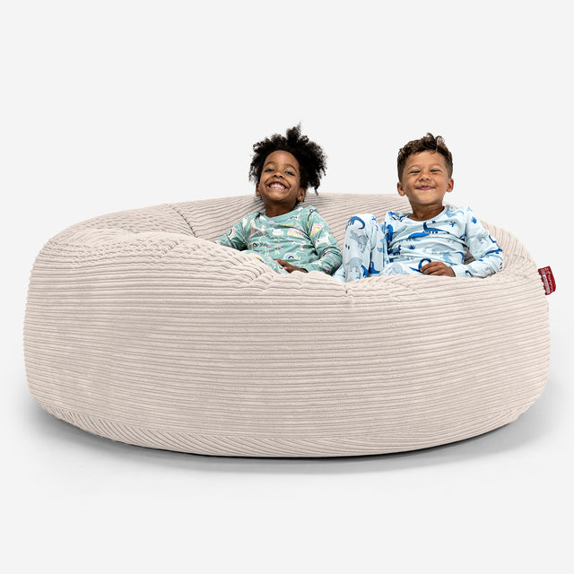 Huge Family Sized Kids' Bean Bag 2-14 yr - Cord Ivory 01