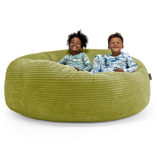 Huge Family Sized Kids' Bean Bag 2-14 yr - Cord Lime Green 01