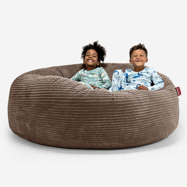 Huge Family Sized Kids' Bean Bag 2-14 yr - Cord Mocha Brown 01