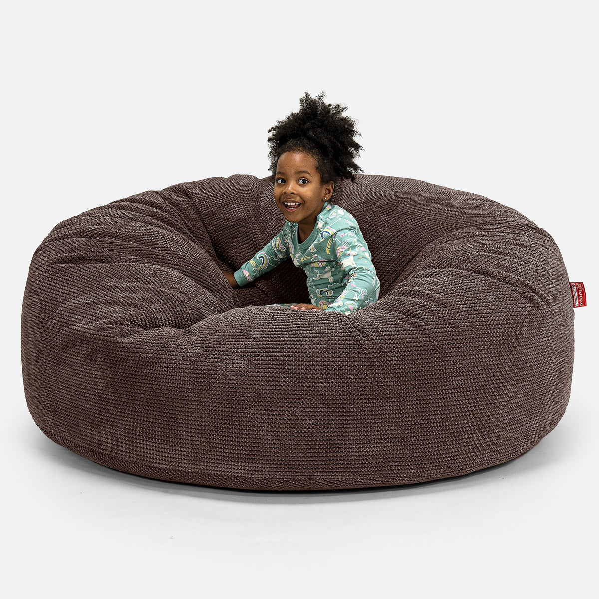 Lounge Pug Huge Family Sized Kids Bean Bag Sofa Pom Pom