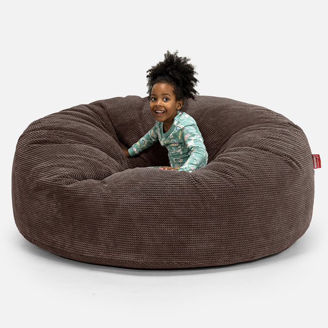 Huge Family Sized Kids' Bean Bag 2-14 yr - Pom Pom Chocolate 01