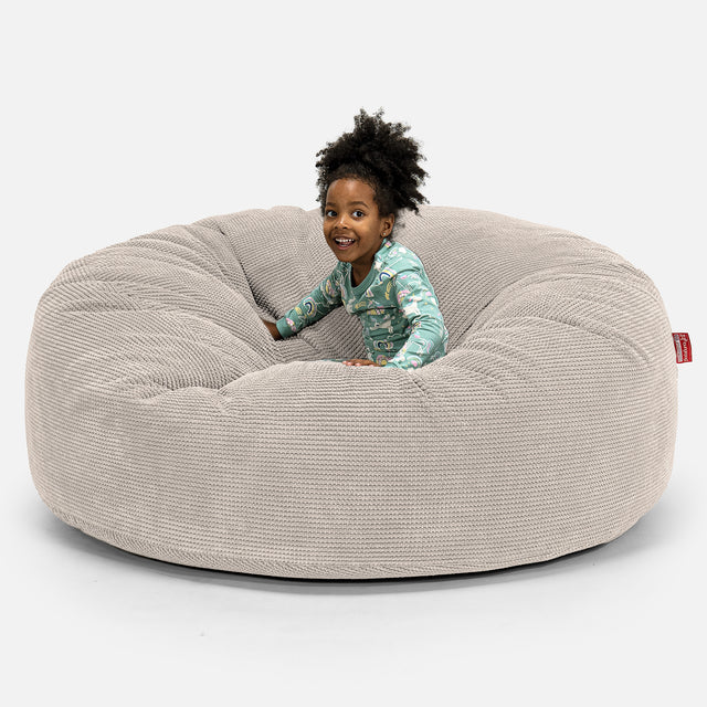 Huge Family Sized Kids' Bean Bag 2-14 yr - Pom Pom Ivory 01