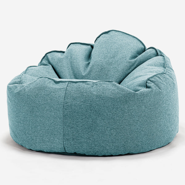 Archi Bean Bag Chair - Interalli Wool Aqua 01