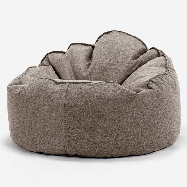 Mini Mammoth Bean Bag Chair - Interalli Wool Biscuit 01
