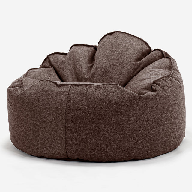 Mini Mammoth Bean Bag Chair - Interalli Wool Brown 01