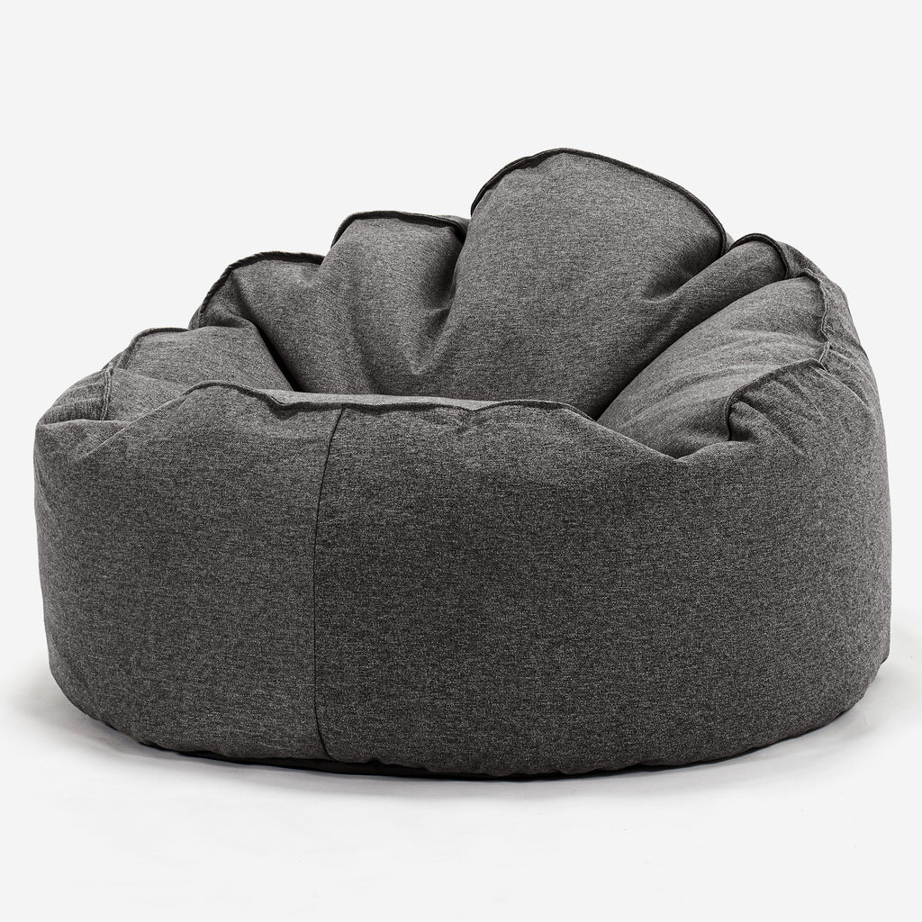 Mini Mammoth Bean Bag Chair - Interalli Wool Grey 01