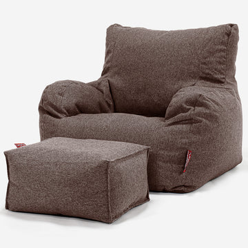 Bean Bag Armchair - Interalli Wool Brown 02