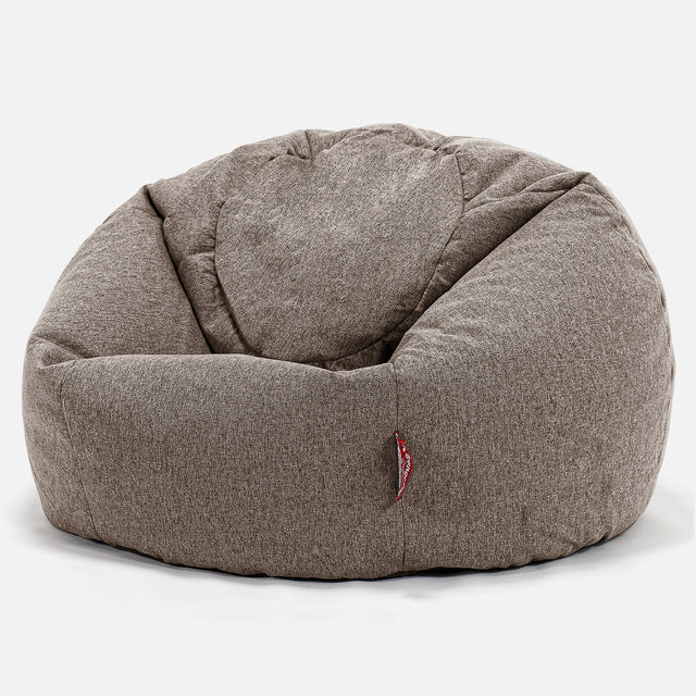 CloudSac Kids' Memory Foam Giant Children's Bean Bag 2-12 yr - Interalli Wool Biscuit 01