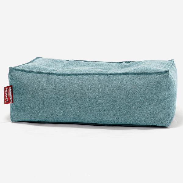 CloudSac 100 Memory Foam Footstool - Interalli Wool Aqua 01