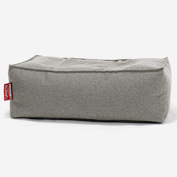 CloudSac 100 Memory Foam Footstool - Interalli Wool Silver 01