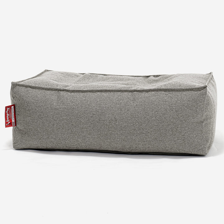 CloudSac 100 Memory Foam Footstool - Interalli Wool Silver 01