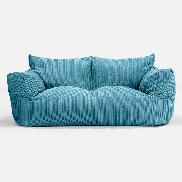 Josephine Sofa Bean Bag - Cord Aegean Blue 01