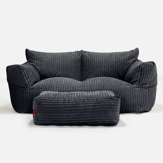 Josephine Sofa Bean Bag - Cord Black 02